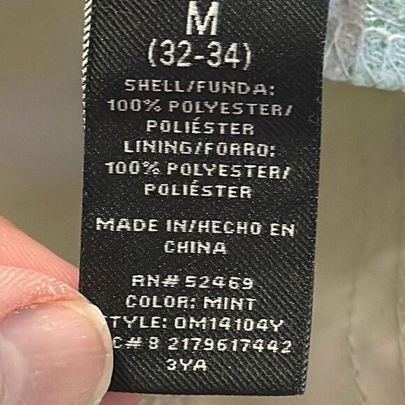 OP Mens Mint Green White Drawstring Swim Trunks Board Shorts size M 32-34 - Picture 6 of 7